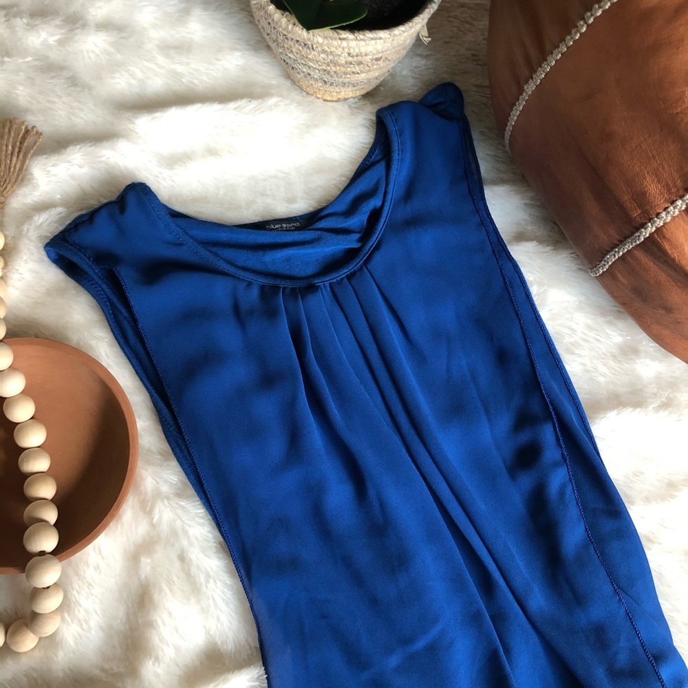 Blue Italian Flattering Dress